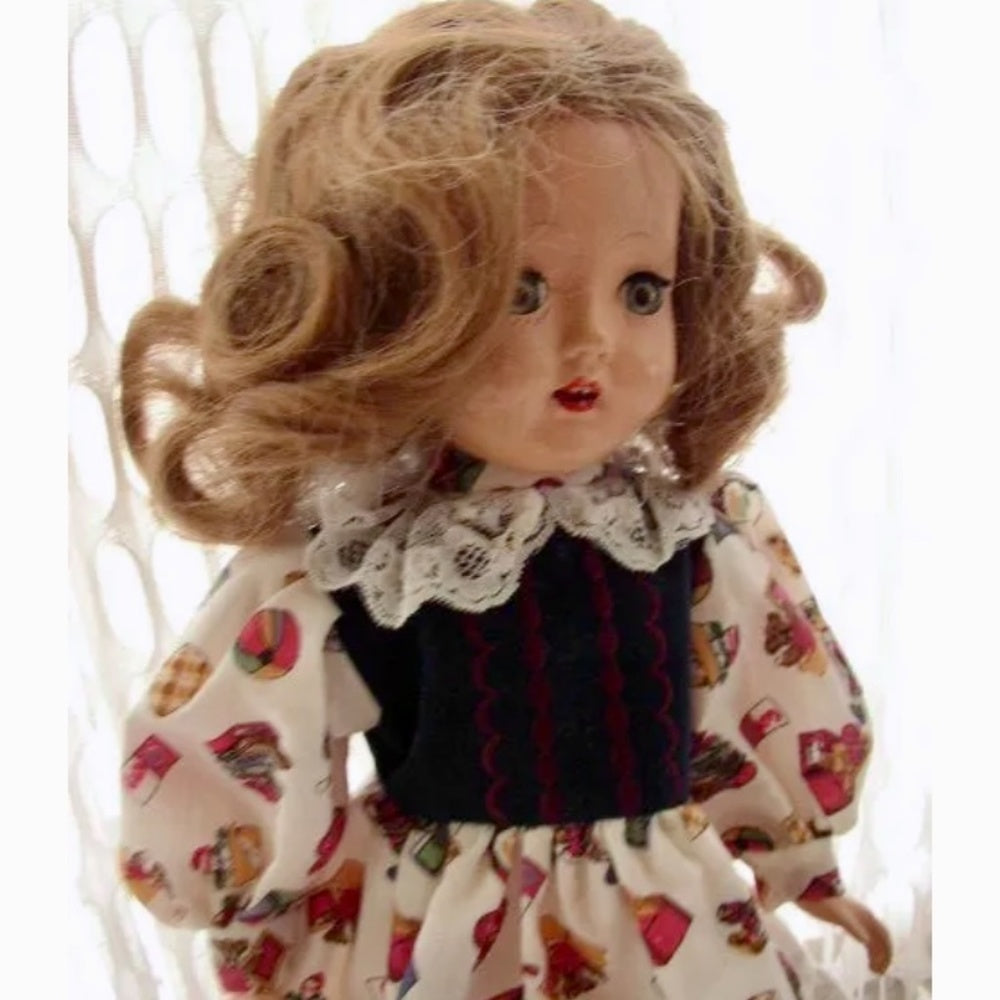 Vintage, 13-14in Cindy or Roberta Composition-Plastic Doll