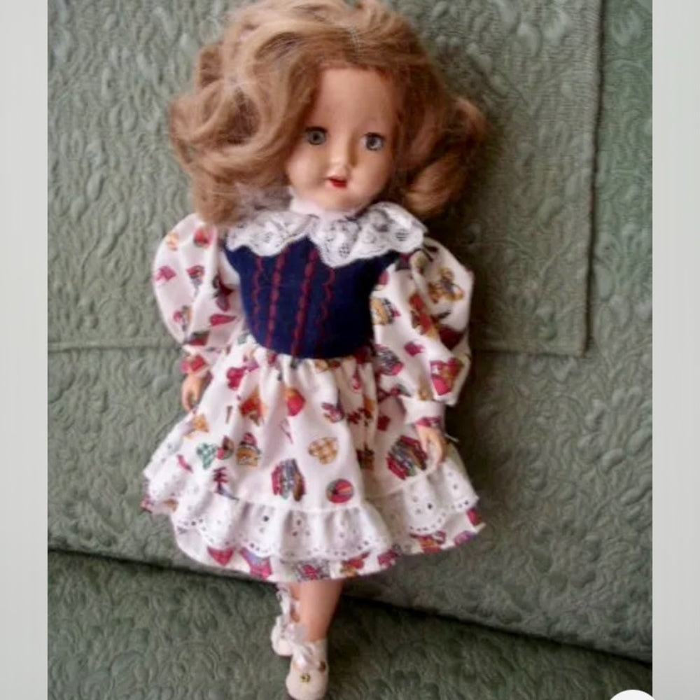 Vintage, 13-14in Cindy or Roberta Composition-Plastic Doll