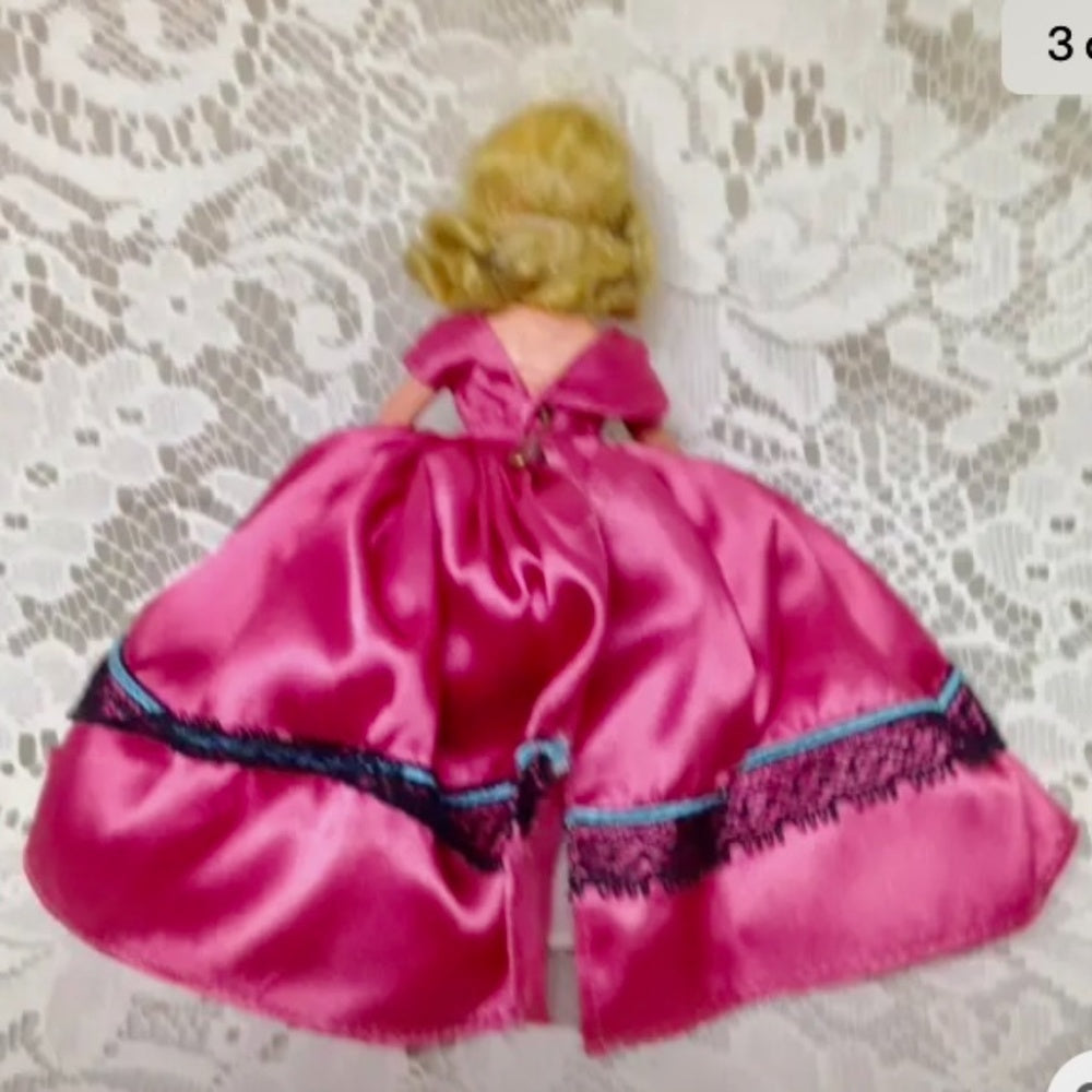 Vintage, Rare, 1930-40s 6.5in Nancy Ann Story Book Doll in Pink Gown
