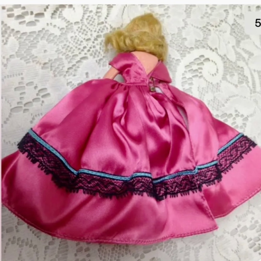 Vintage, Rare, 1930-40s 6.5in Nancy Ann Story Book Doll in Pink Gown
