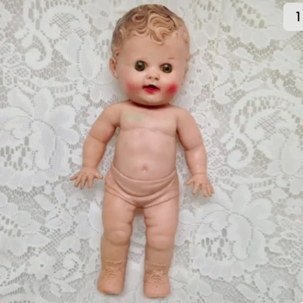 Vintage, 1940s Tod-L-Tim Sun Rubber Doll