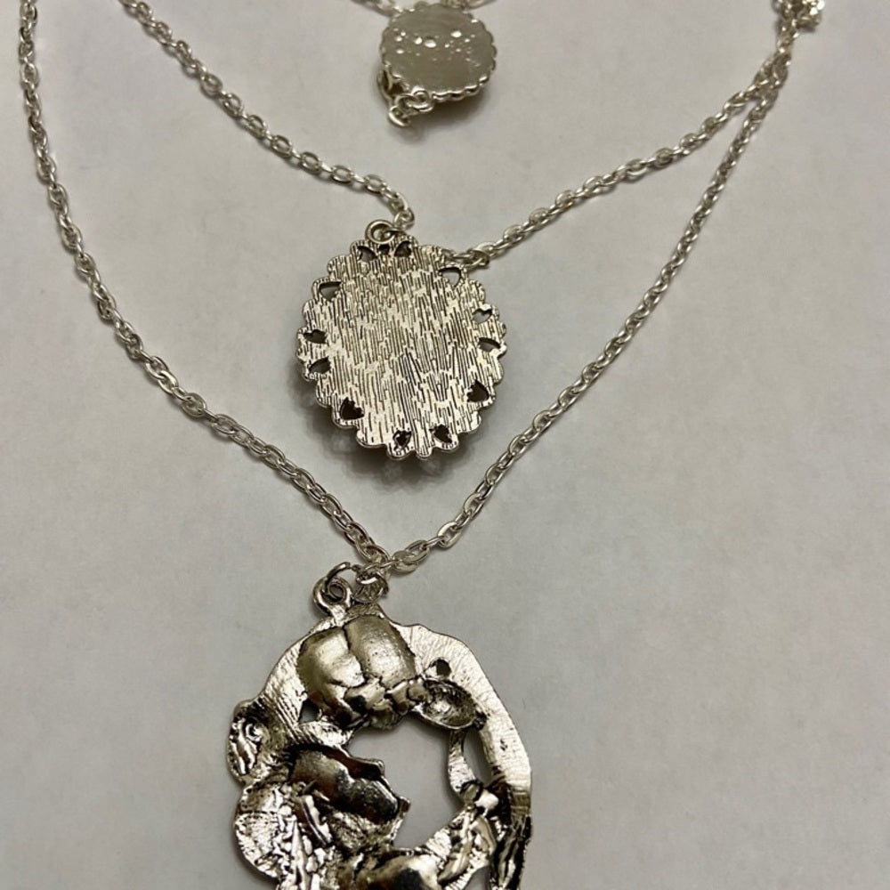 Stunning, French Art Nouveau  3 strands  Pendant Necklace