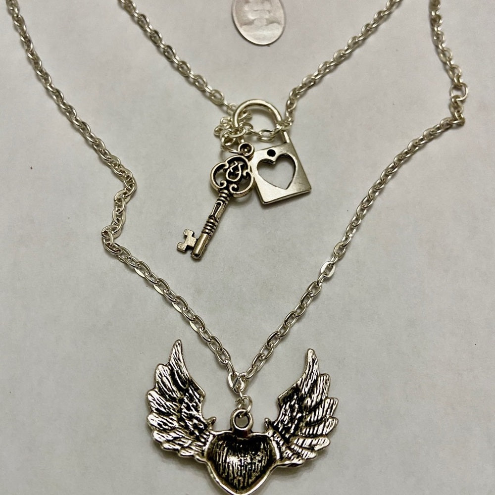 Romantic, To Love and To Cherish 3 Layers Pendant Necklace