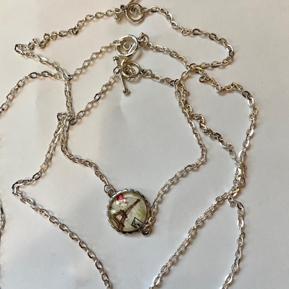 Stunning, French Art Nouveau  3 strands  Pendant Necklace