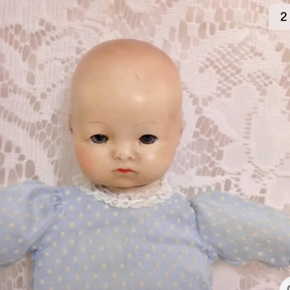 Antique, Beautiful, Armand Marseille German 8in Composition Bye Lo Doll