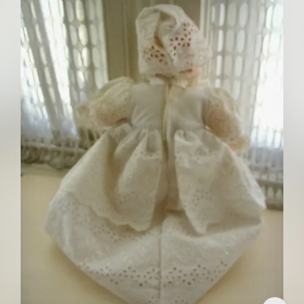 Vintage, Advertising Gerber Baby in Christening Gown Basket and Beddings