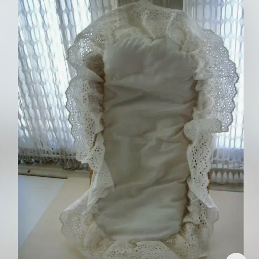 Vintage, Advertising Gerber Baby in Christening Gown Basket and Beddings