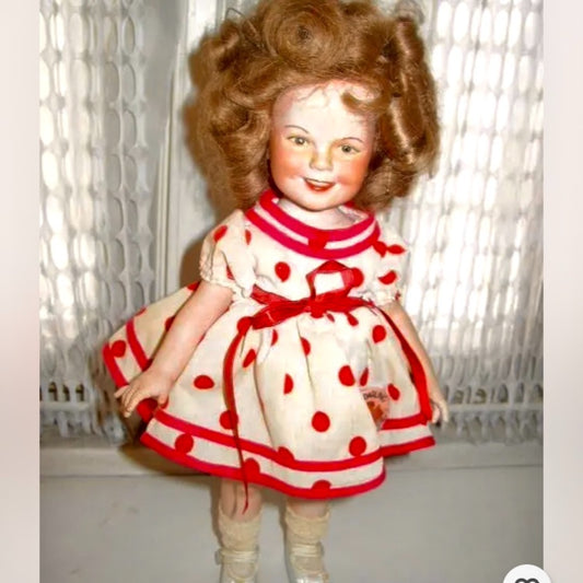 1973, The Worlds Darling, Genuine 16in Porcelain Shirley Temple  Doll