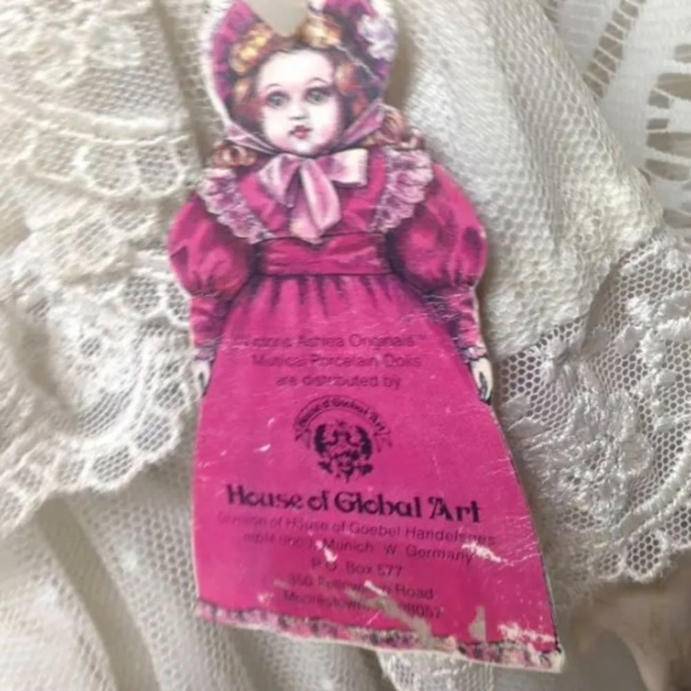 Vintage, House of Goebel-Global Art, Germany, 16in  Musical Porcelain Bride Doll