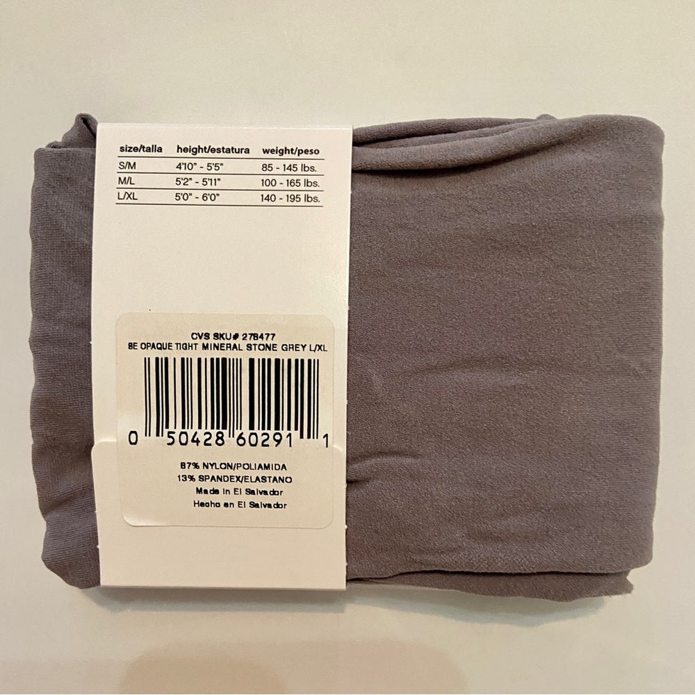 3 packs Hanes Silky Opaque, Mineral Stone Gray, Non Control Top L-XL 140-195 lbs