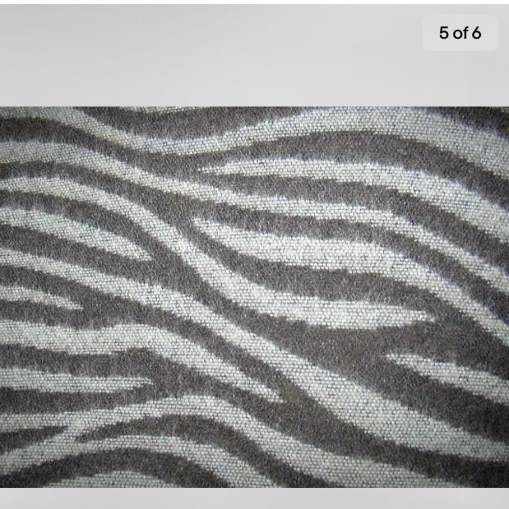 Beautiful, Brown and Black Wool Animal Print Scarf, Wrap, Shawl, etc.