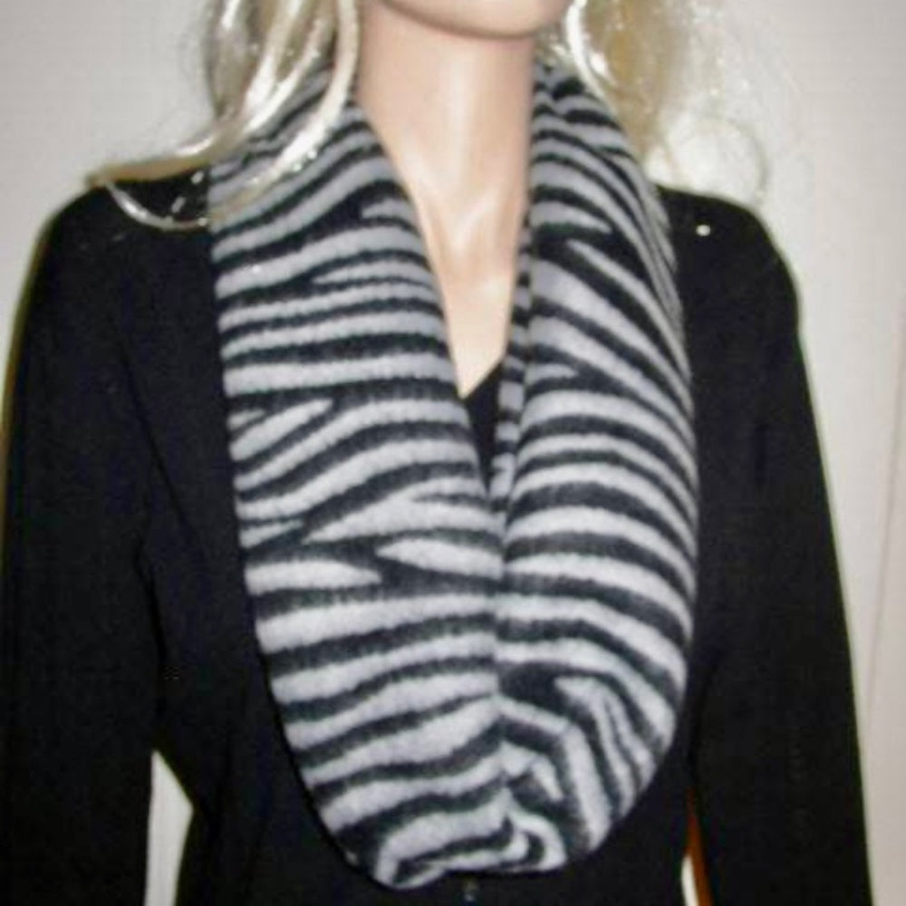 Beautiful Gray and Black Wool Animal print Scarf, Wrap, Shawl, etc.