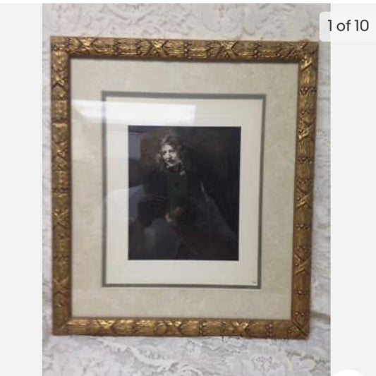 Antique (1906) Rare Etching of Nicholas Bruyningh, By Rembrand Van Rijn, 1652