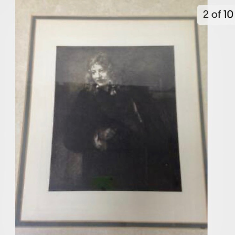 Antique (1906) Rare Etching of Nicholas Bruyningh, By Rembrand Van Rijn, 1652