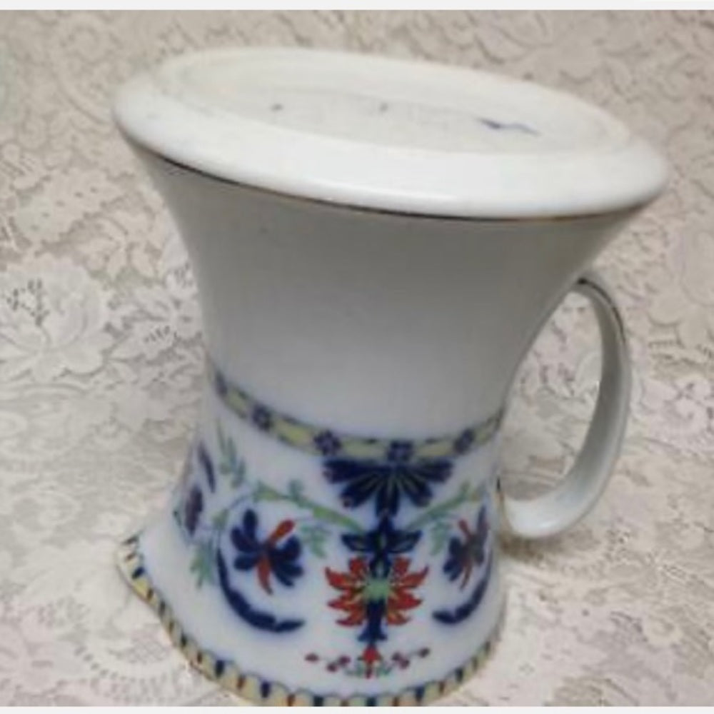 Antique, Rare, Bisto England, Flow Blue Floral, XL 16in Wash Bowl & 9.5in Pitc
