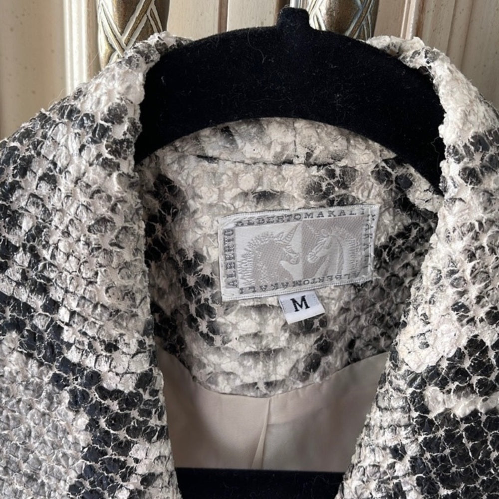 Alberto Makali Reptile, Snakeskin Print Jacket (M) Z0423