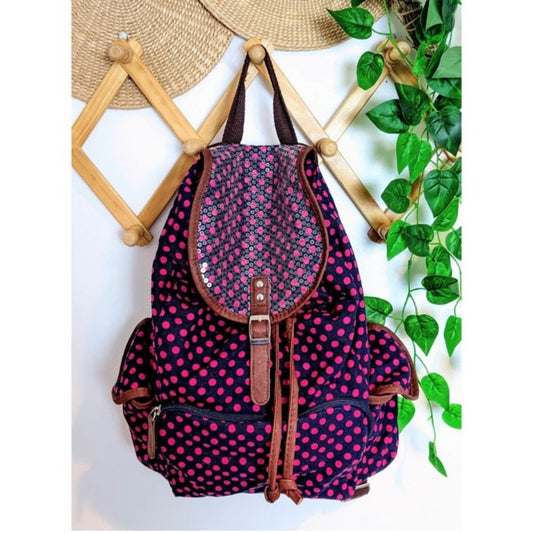 Hotpink Polka Dot Backpack