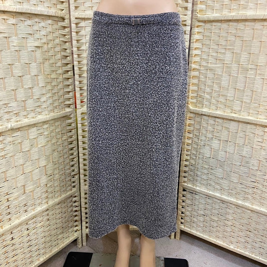 Kathie Lee Collection Gray Fuzzy Skirt with Slit. Size M