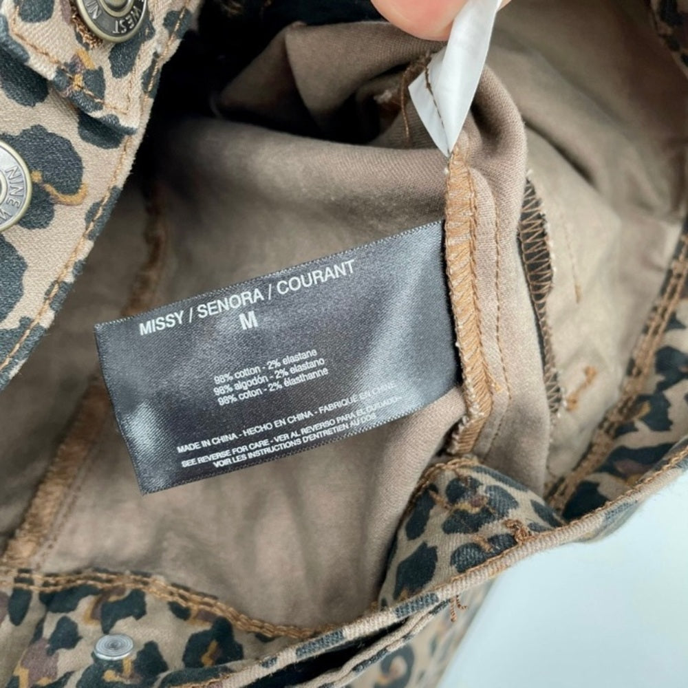 Nine West Leopard Brown Jean Jacket. Size M
