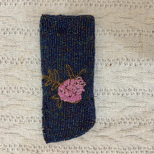 Vintage, Farnih Beaded Eye Glass Case