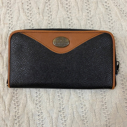 Vintage Jordache, Black Leather Zippy Wallet