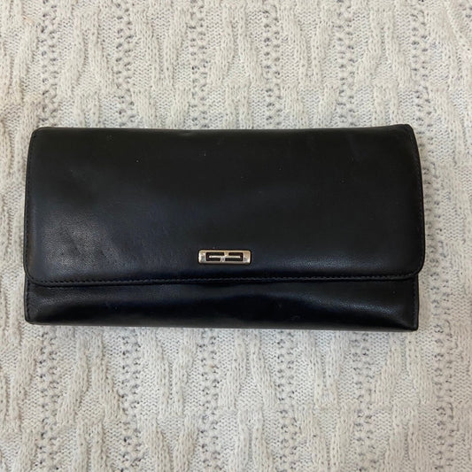 Vintage, Black Genuine Leather Long Wallet