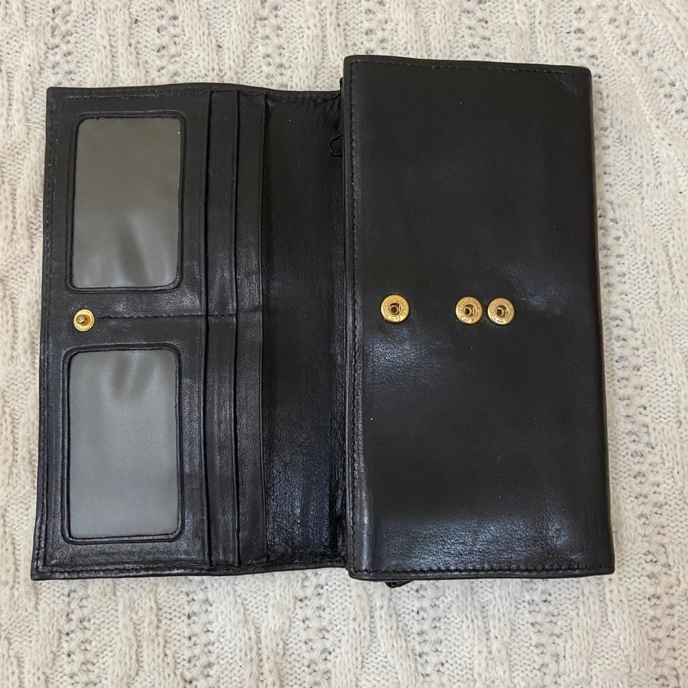 Vintage, Tiganello, Black Genuine Long Wallet