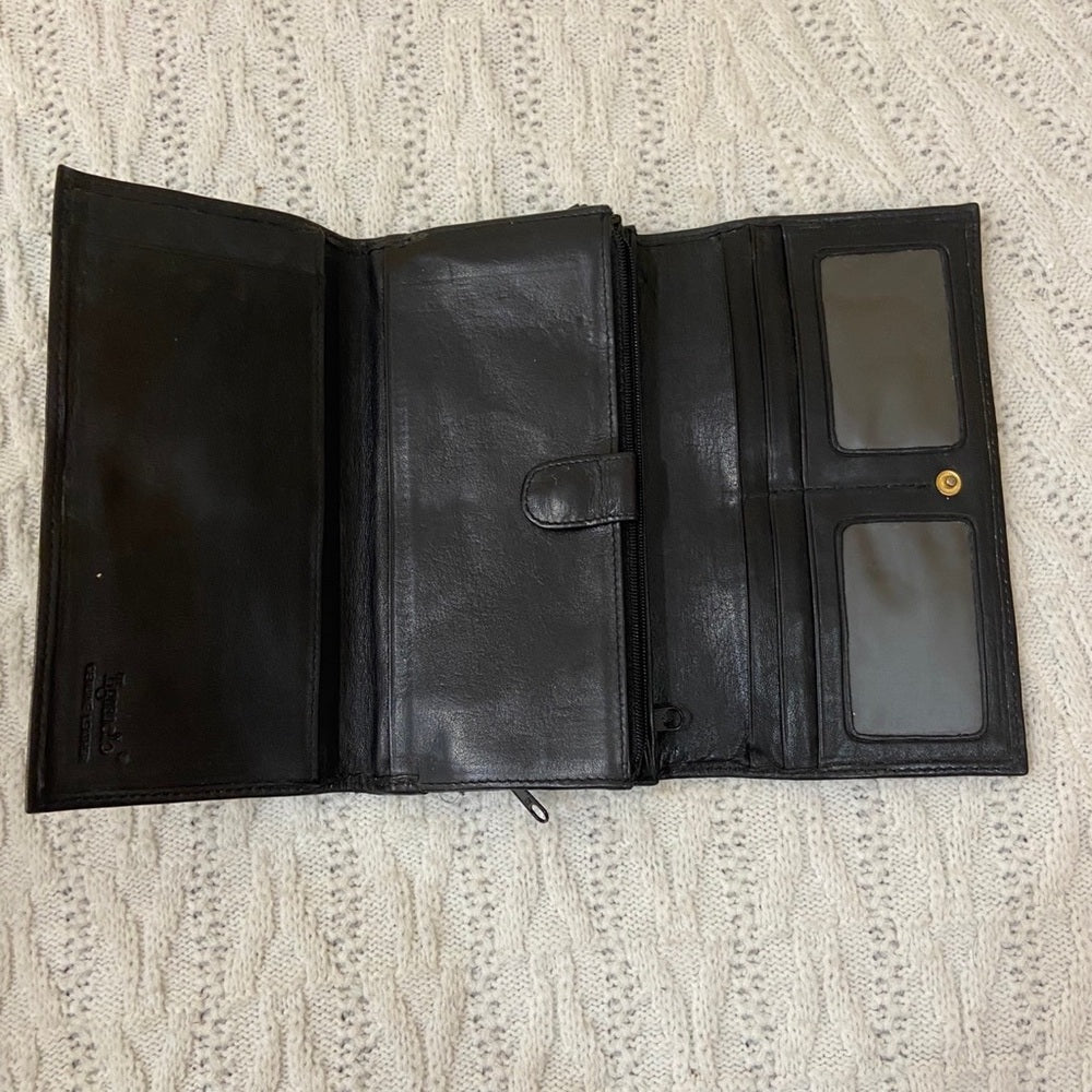Vintage, Tiganello, Black Genuine Long Wallet