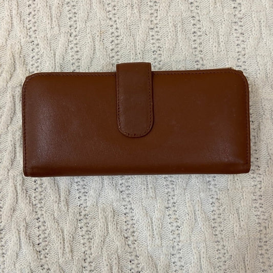 Vintage, Brown Leather Long  Wallet-Organizer