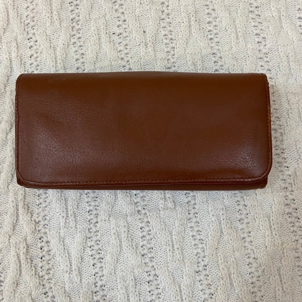 Vintage, Brown Leather Long  Wallet-Organizer