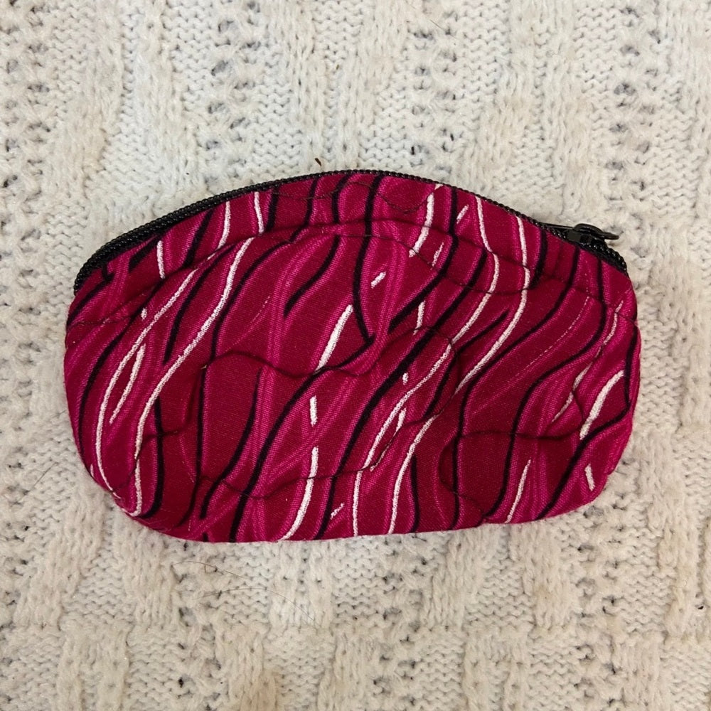 Vintage, Batik Fabric, Cosmetic Pouch with Coin Wallet