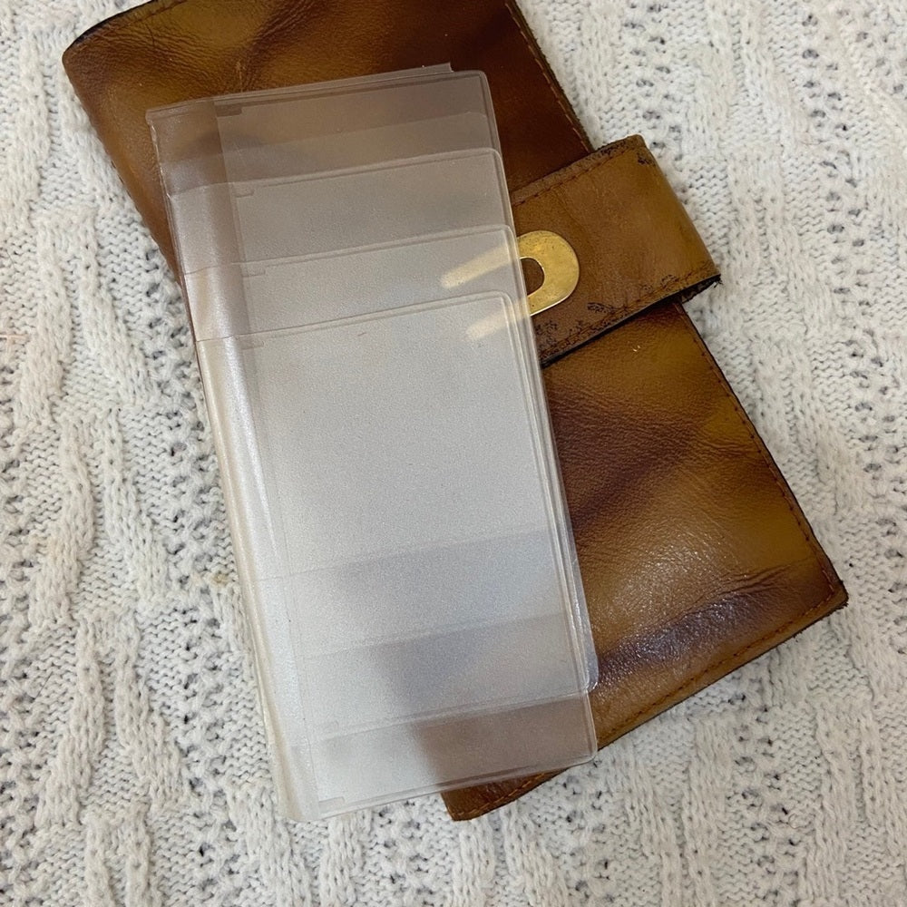 Vintage, Purse Mate, Brown, Genuine Leather Marblelized Long Wallet
