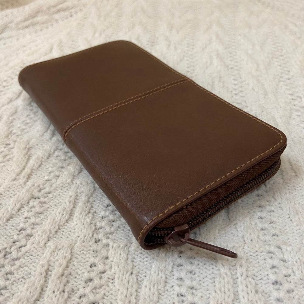 Vintage, Rossetti Brown Genuine Leather, Zippy  Long Wallet