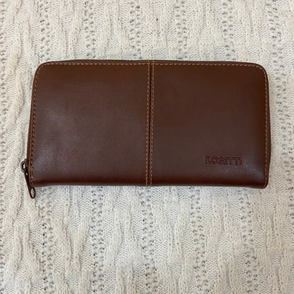 Vintage, Rossetti Brown Genuine Leather, Zippy  Long Wallet