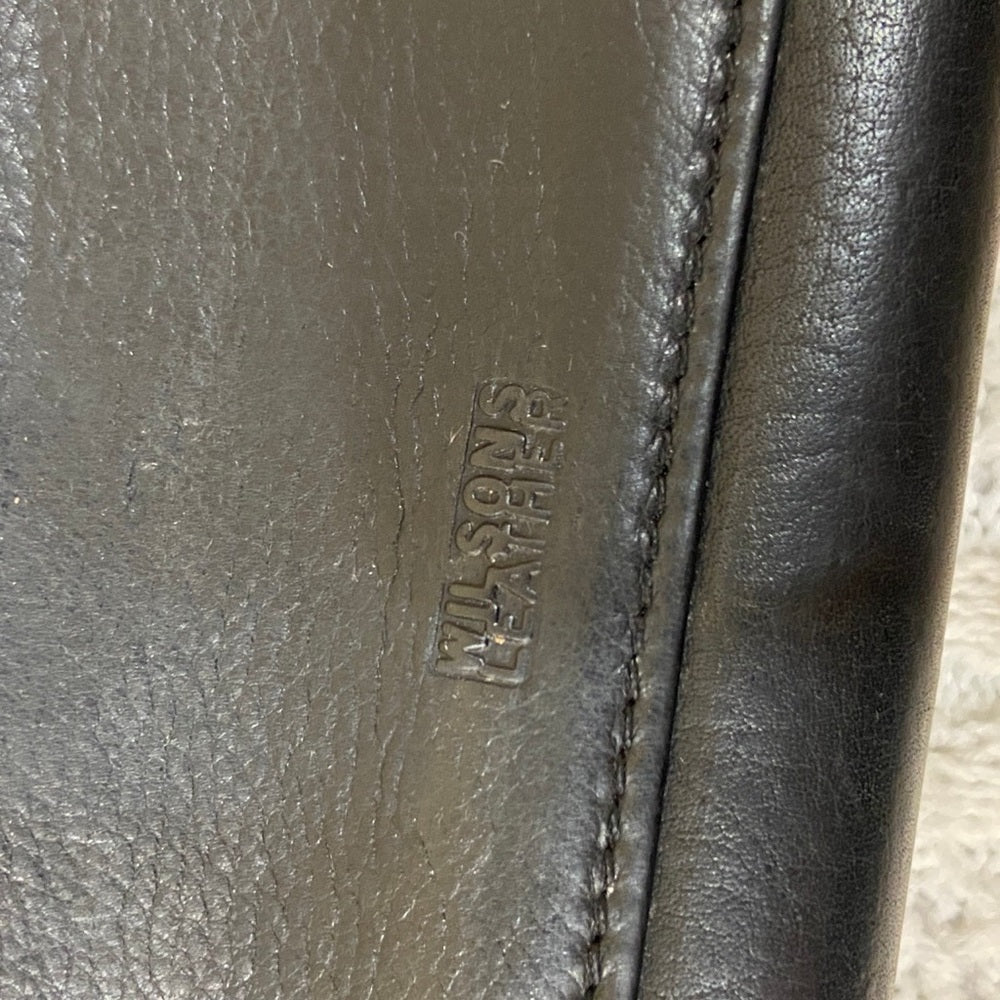 Vintage, Wilsons, Black Genuine Leather Zippy Long Wallet