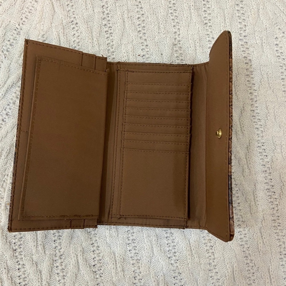 Vintage, Brown Faux Snakeskin Long Wallet
