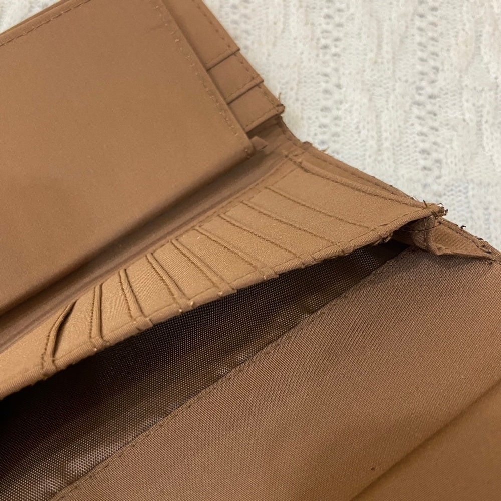 Vintage, Brown Faux Snakeskin Long Wallet