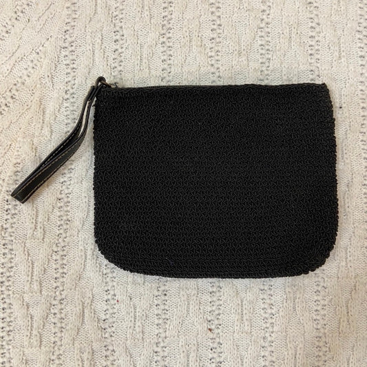 Vintage, Black Corded Wallet- Wristlet