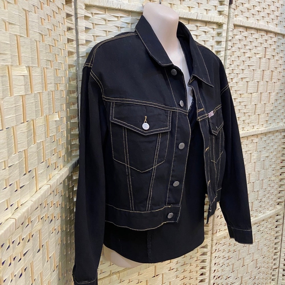 Vintage, Guess by Georges Marciano  Black Cropped Jacket (L)