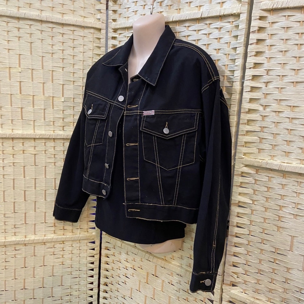 Vintage, Guess by Georges Marciano  Black Cropped Jacket (L)