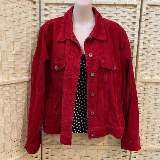 Northwest Blue Red Corduroy Jacket - Size M