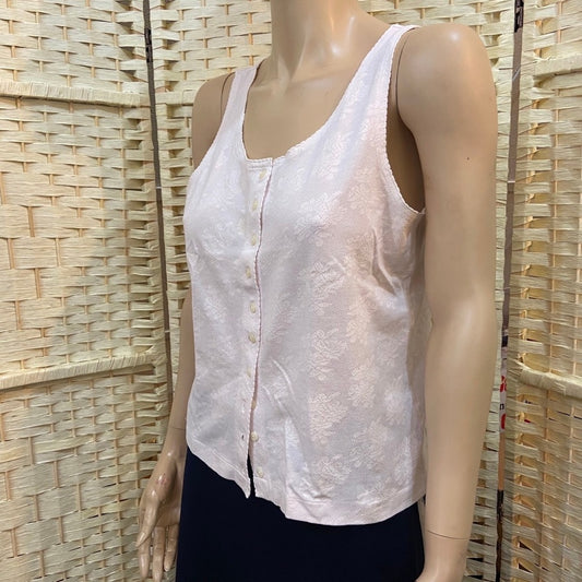 Gap White Floral-Lacy  Design Camisole- Cardigan. Size M