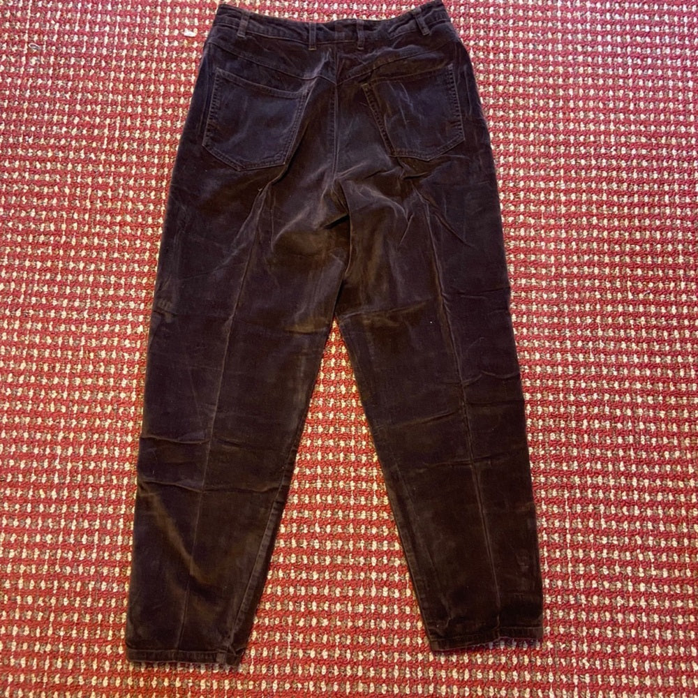Vintage, Talbots, Petites, Brown Velvety Pants. (Size-12)