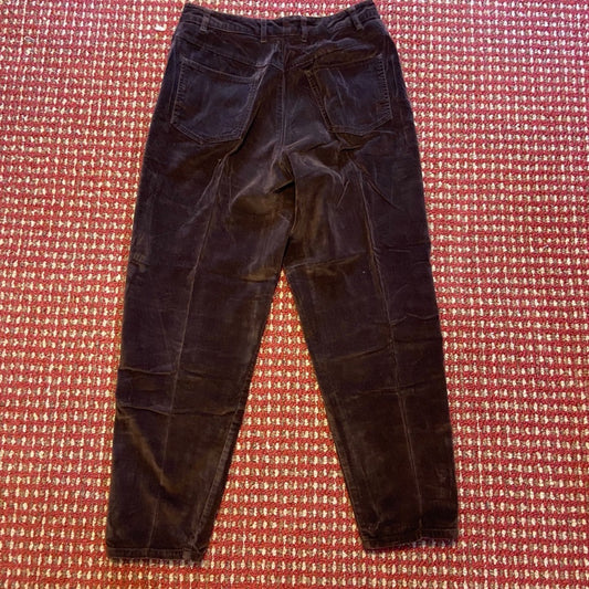 Vintage, Talbots, Petites, Brown Velvety Pants. (Size-12)