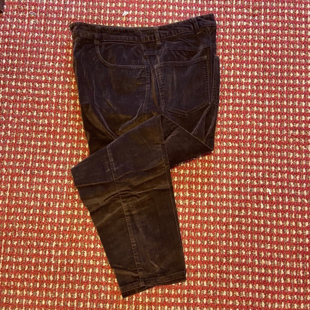 Vintage, Talbots, Petites, Brown Velvety Pants. (Size-12)