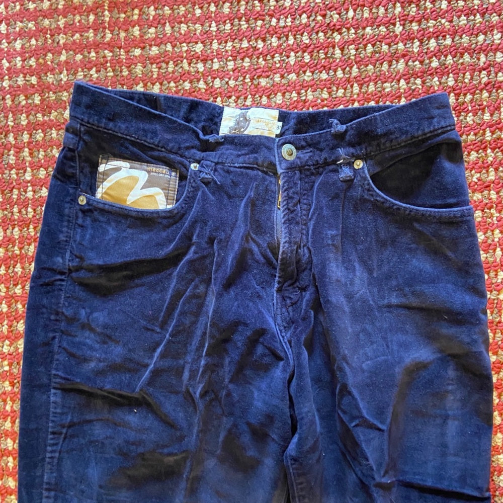 Vintage, Mecca, USA Blue Velvet Pants (Size 31)