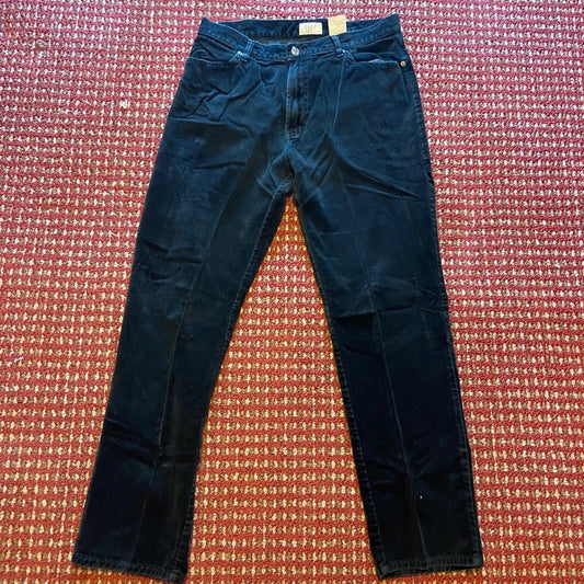 Vintage, Gap, Black Velvlety Low Rise Fit Ladies Pants. (Size L)