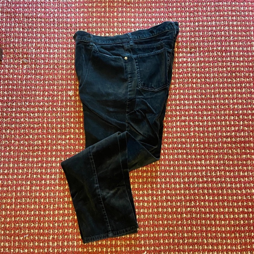Vintage, Gap, Black Velvlety Low Rise Fit Ladies Pants. (Size L)
