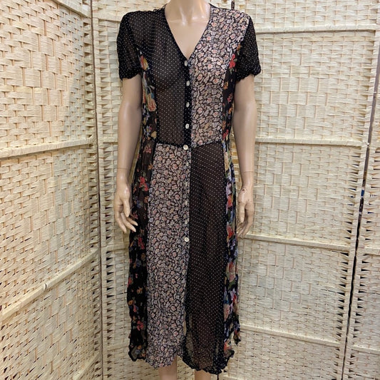 Express Transparent Patterned Dress S-M