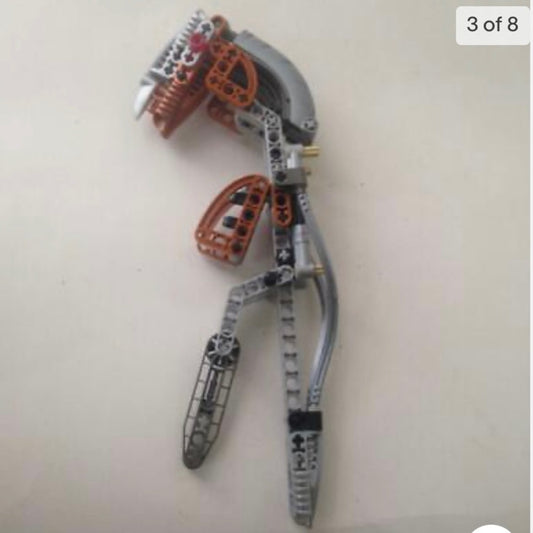 Vintage, Rare, Lego, Bionicle -Gray, Red and Brown -9.5in x 4in x 3in  (C0321)